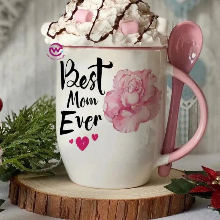 Mug-With Spoon - Mother's Day-A - WE PRINT