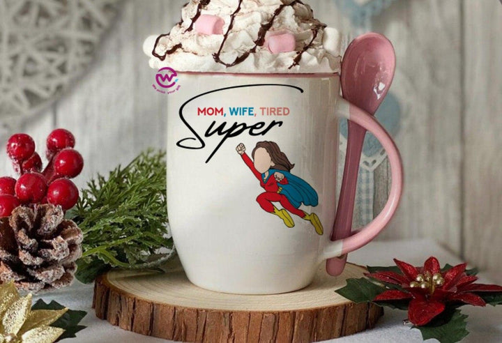 Mug-With Spoon - Mother's Day-A - WE PRINT