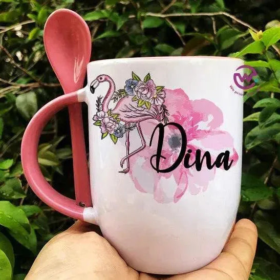 Mug-With Spoon - Names-C - WE PRINT