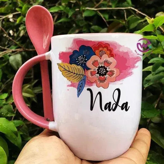 Mug-With Spoon - Names-C - WE PRINT