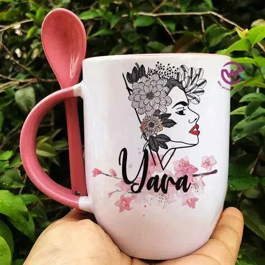 Mug-With Spoon - Names-C - WE PRINT