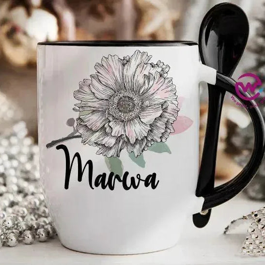 Mug-With Spoon - Names - WE PRINT