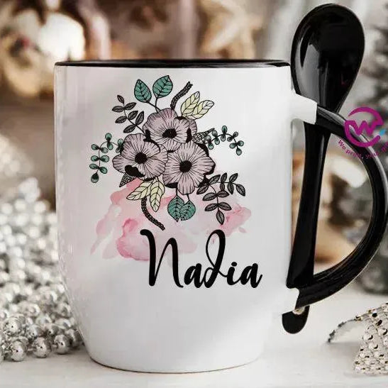 Mug-With Spoon - Names - WE PRINT