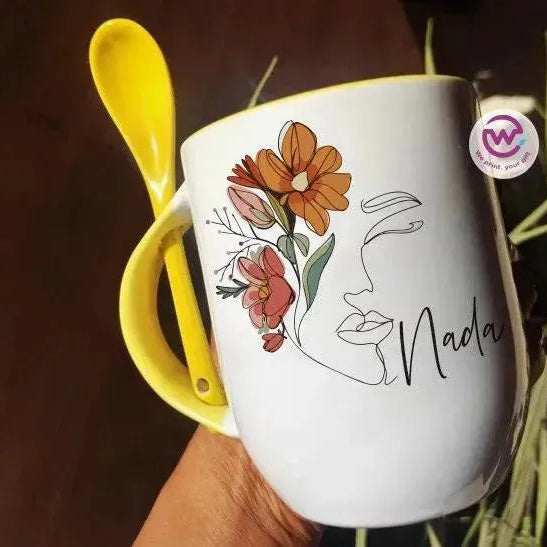 Mug-With Spoon -Retro-B - WE PRINT
