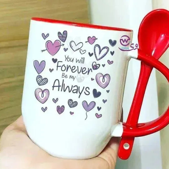 Mug-With Spoon - Valentine's Day 1 - WE PRINT