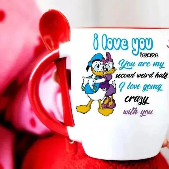 Mug-With Spoon - Valentine's Day - WE PRINT