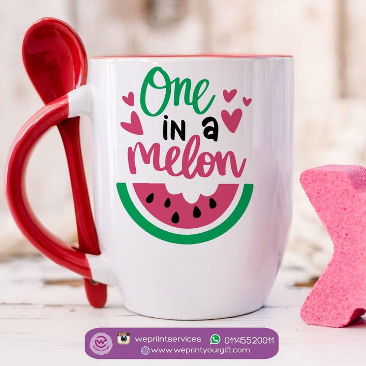 Mug-With Spoon - Watermelon - WE PRINT