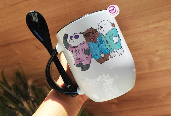 Mug-With Spoon - We Bear Bears - weprint.yourgift