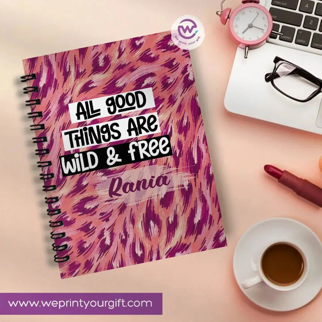 Notebook - A5 Size - English Inspiration quotes - WE PRINT