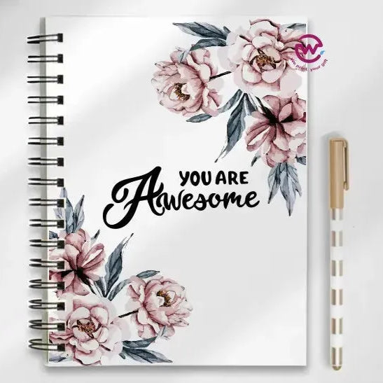 Notebook - A5 Size - English quotes - WE PRINT