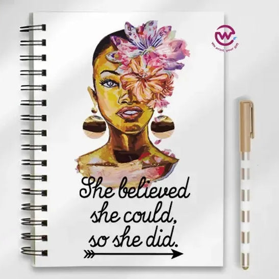 Notebook - A5 Size - English quotes - WE PRINT