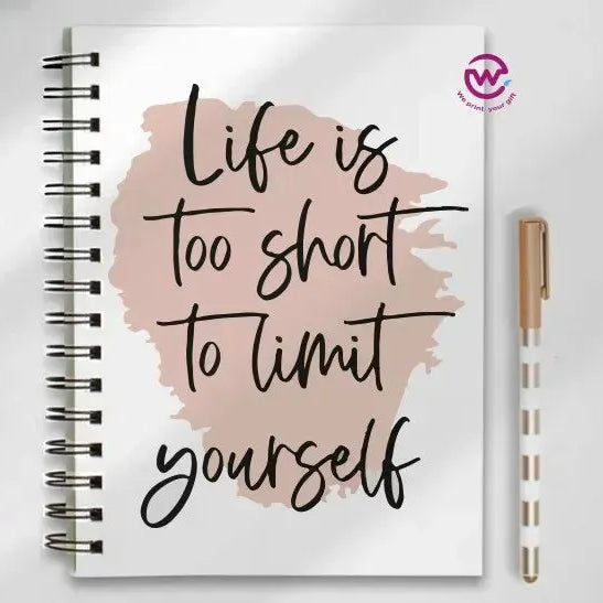 Notebook - A5 Size - English quotes - WE PRINT