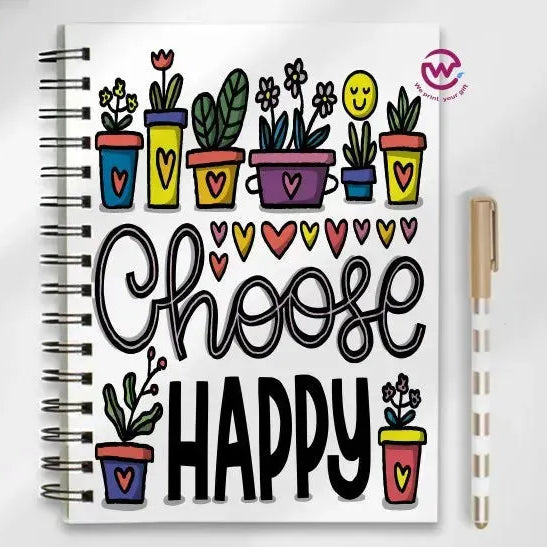 Notebook - A5 Size - English quotes - WE PRINT