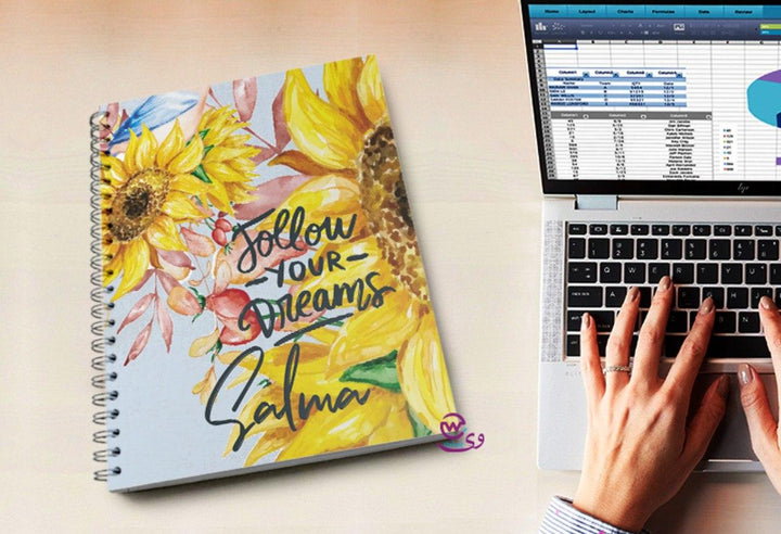 follow your dreams - notebook with names 