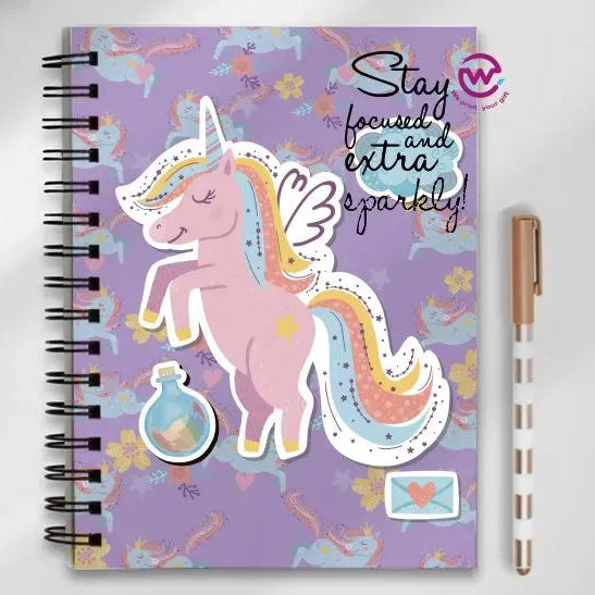 Notebook - A5 Size - Unicorn - WE PRINT