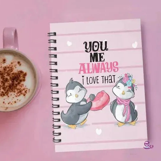 Notebook - A5 Size - Valentine's Day 1 - WE PRINT