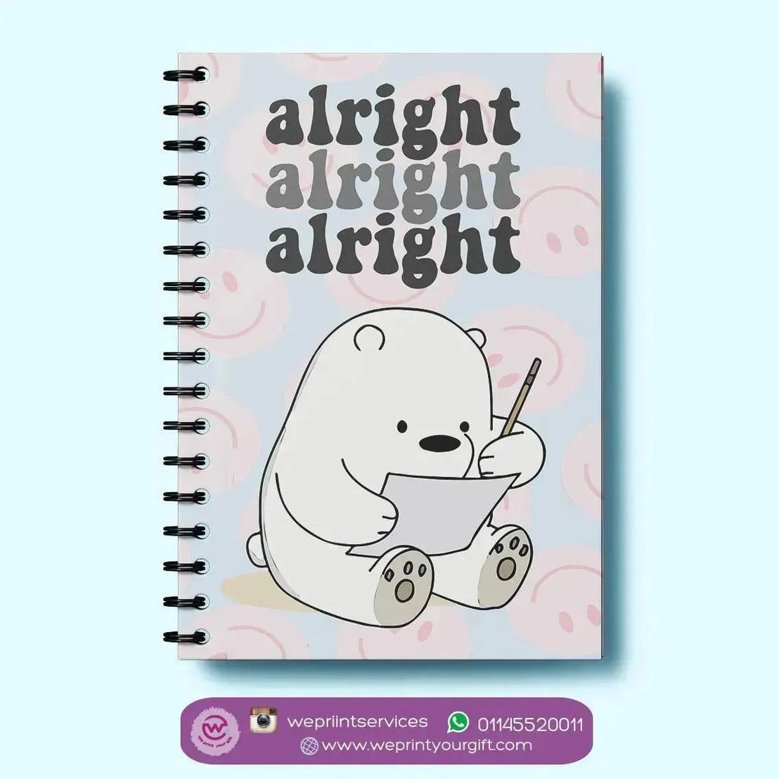 Notebook - A5 Size - We Bare Bears - WE PRINT