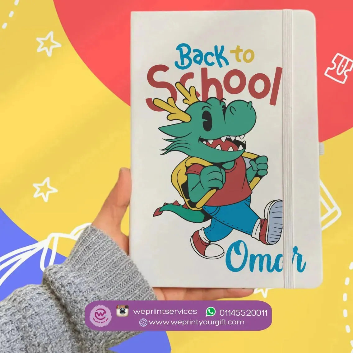 Notebook with Elastic Band - back to school - WE PRINT