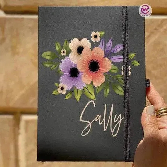 Notebook with Elastic Band - Floral - WE PRINT