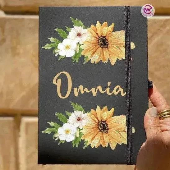 Notebook with Elastic Band - Floral - WE PRINT