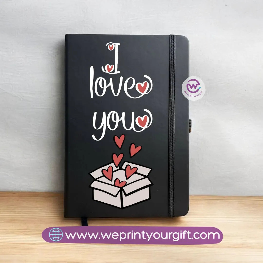 Notebook with Elastic Band-Valentine’s Day Designs - WE PRINT