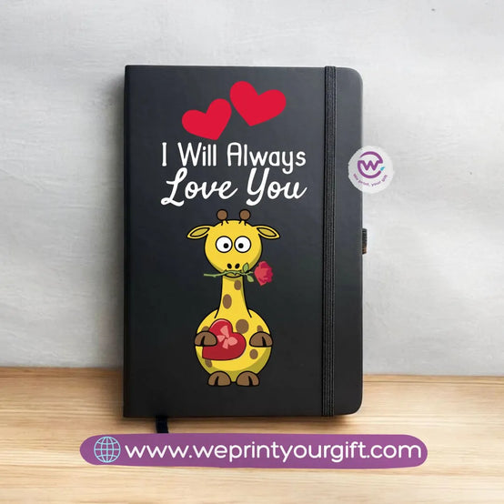 Notebook with Elastic Band-Valentine’s Day Designs - WE PRINT