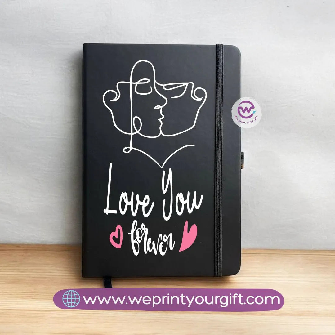 Notebook with Elastic Band-Valentine’s Day Designs - WE PRINT