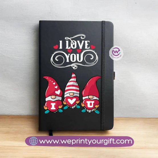 Notebook with Elastic Band-Valentine’s Day Designs - WE PRINT