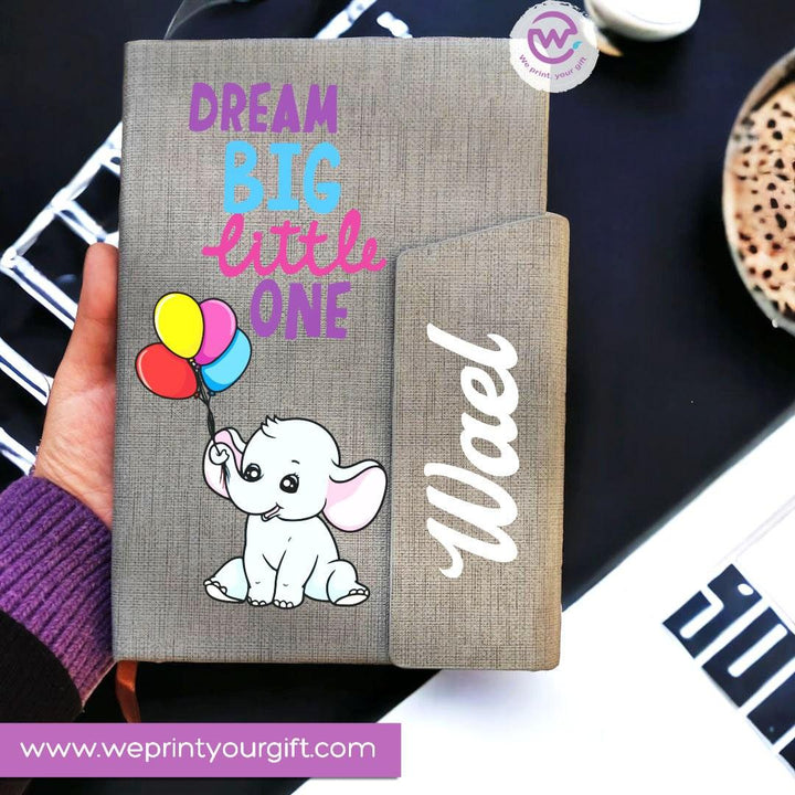 Notebook with magnetic closure-cute Elephant - WE PRINT
