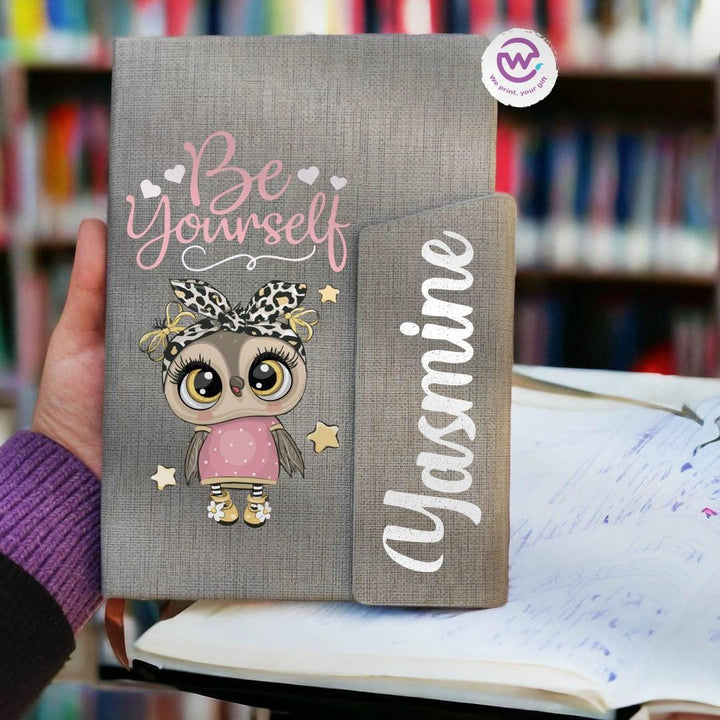 Notebook with magnetic closure-Cute Owl - WE PRINT