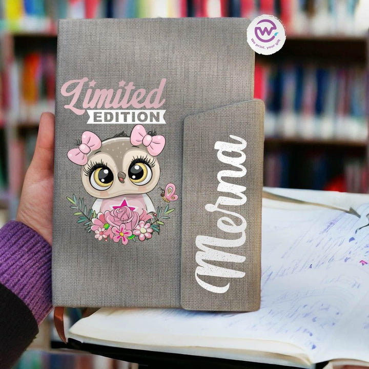 Notebook with magnetic closure-Cute Owl - WE PRINT