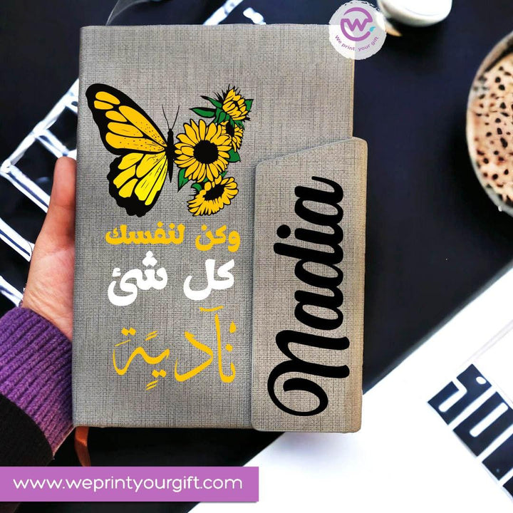 Notebook with magnetic closure-Sunflower - WE PRINT