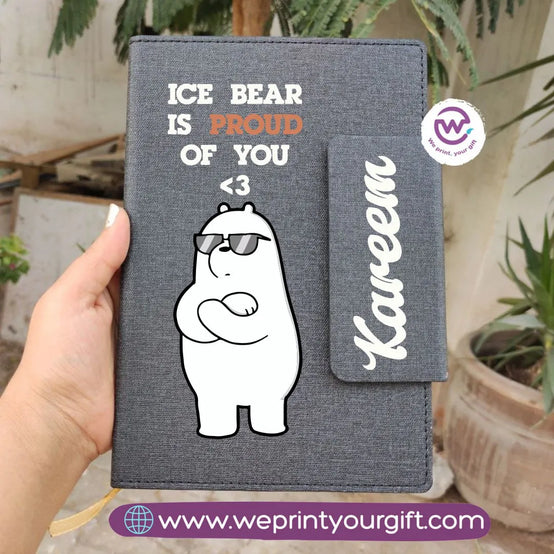 Notebook with Magnetic Closure - Three bears - WE PRINT