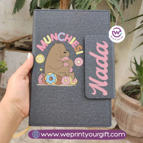 Notebook with Magnetic Closure - Three bears - WE PRINT
