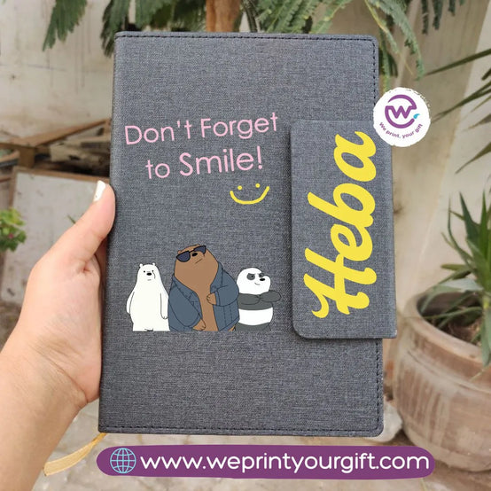 Notebook with Magnetic Closure - Three bears - WE PRINT