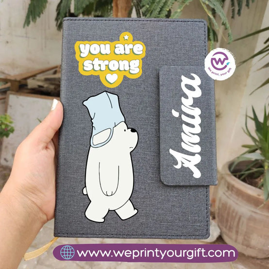 Notebook with Magnetic Closure - Three bears - WE PRINT