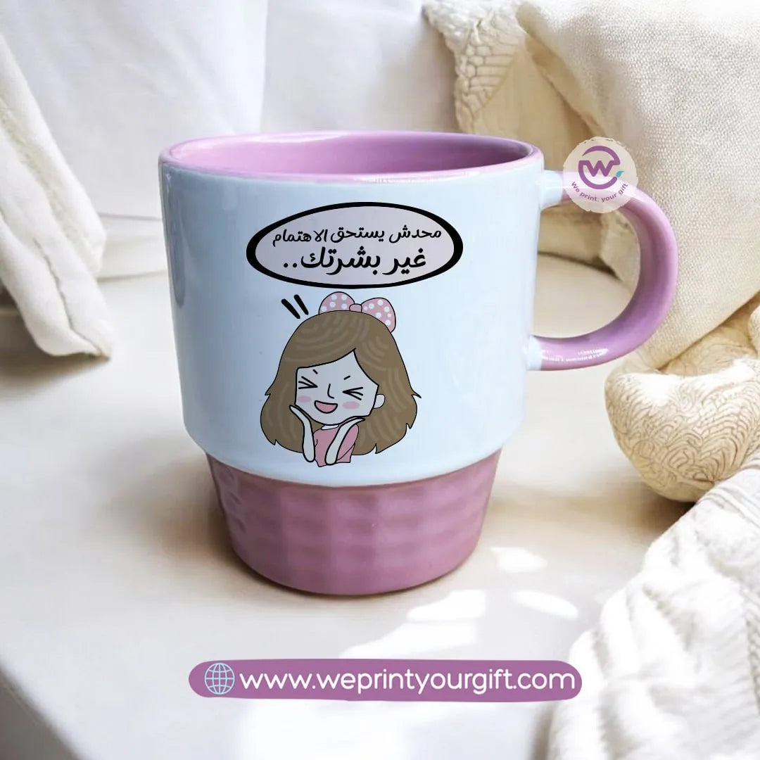 Personalized mug-Ribbed- Comic - WE PRINT