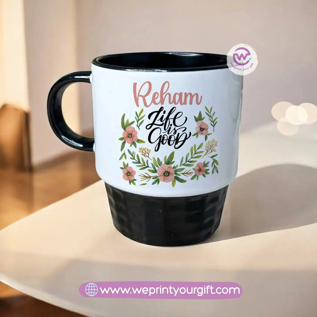 Personalized mug- Ribbed- Motivation - WE PRINT