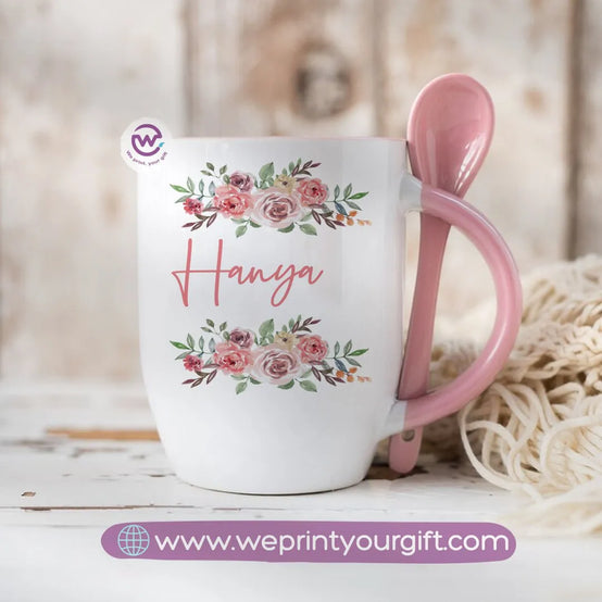 personalized mug- spoon mug- Names - WE PRINT