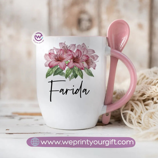 personalized mug- spoon mug- Names - WE PRINT