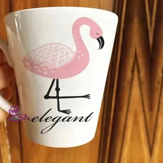 Personalized Mugs -Conical-Flamingos - WE PRINT