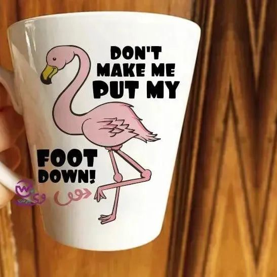 Personalized Mugs -Conical-Flamingos - WE PRINT
