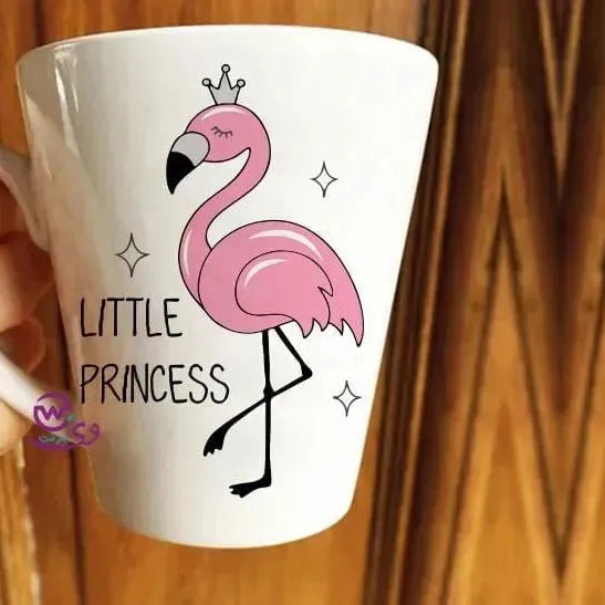 Personalized Mugs -Conical-Flamingos - WE PRINT