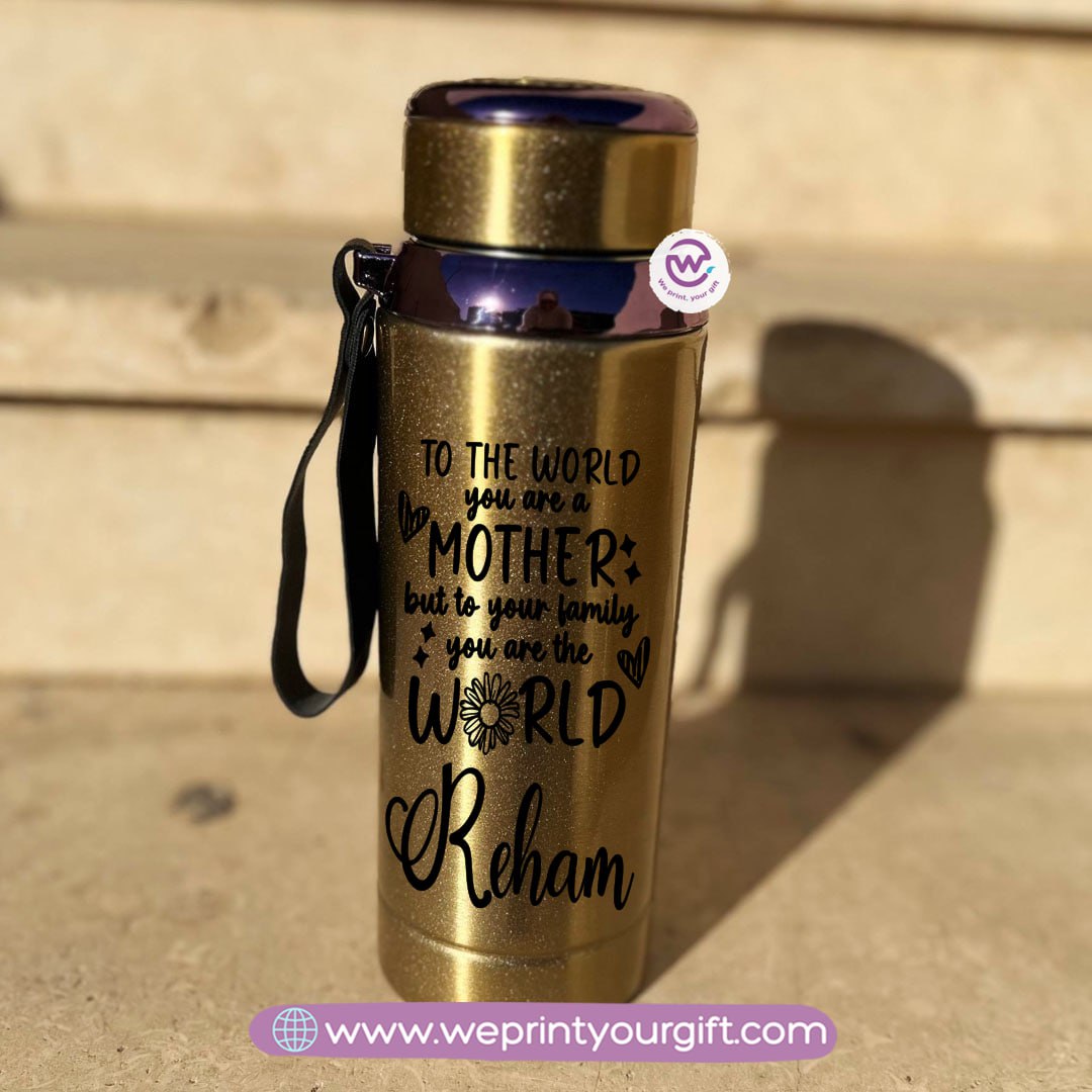 Thermal Bottle Stainless Steel with Infuser – 800ml | Mother’s Day Floral Design