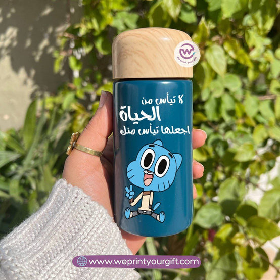 Mini Thermal Coffee Mug – (150ml & 250ml) | Wooden Lid - Gumball Style Designs