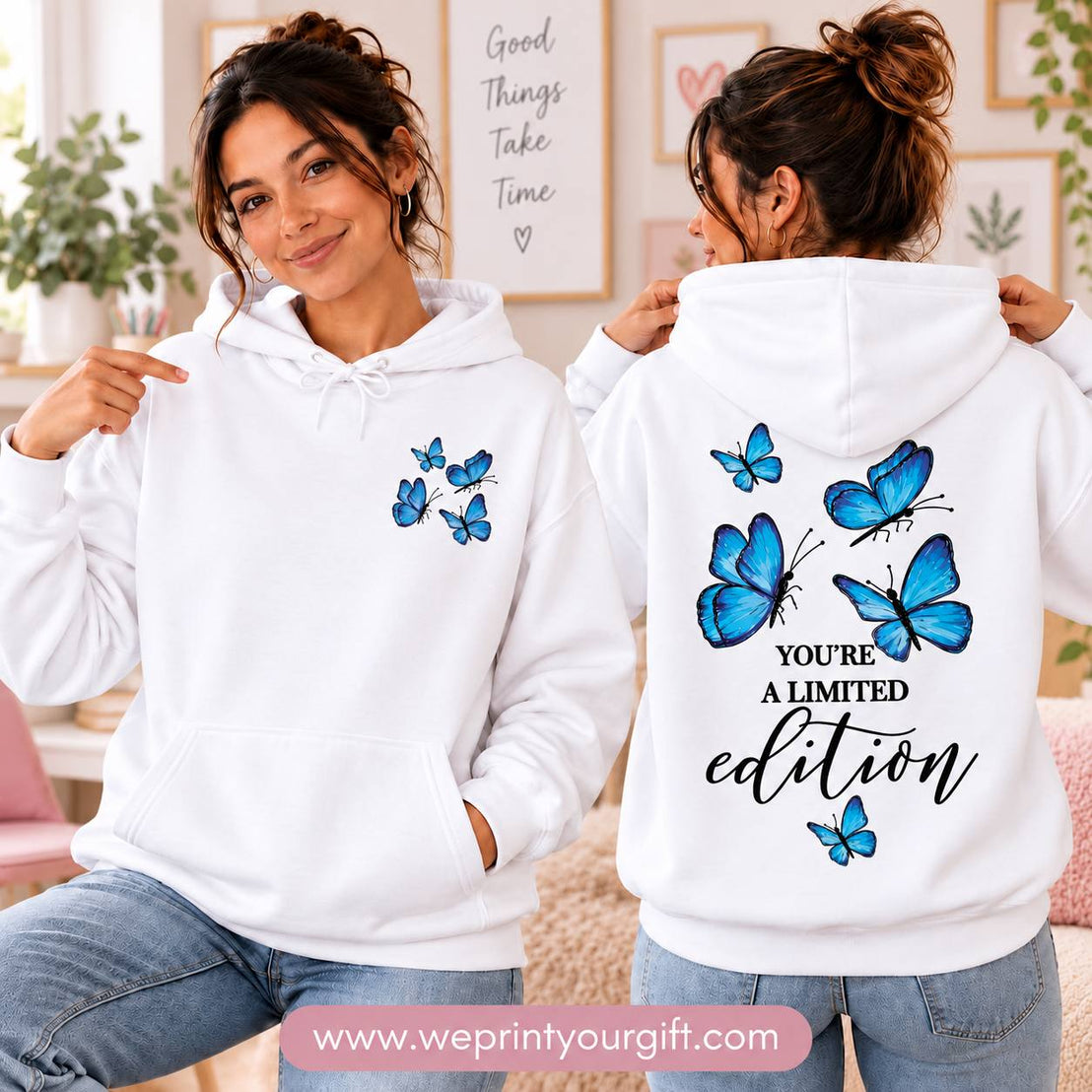 Unisex "Butterfly" Hoodie - Premium Melton Cotton