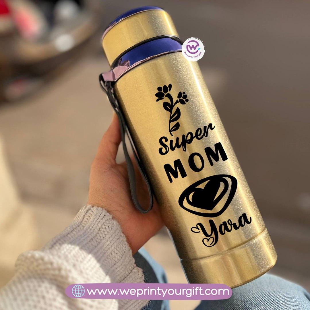 Thermal Bottle Stainless Steel with Infuser – 800ml | Mother’s Day Floral Design