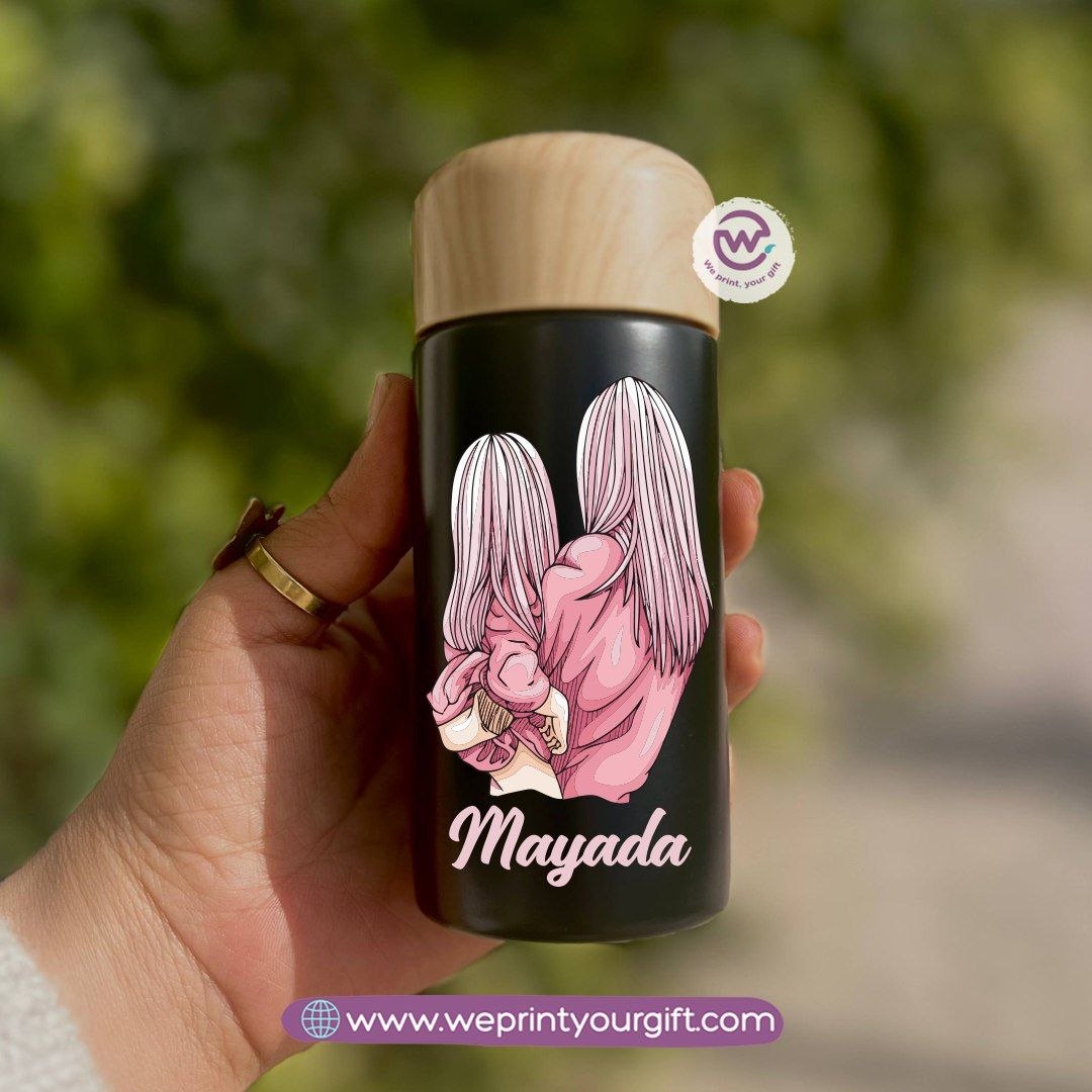 Mini Thermal Coffee Mug – (150ml & 250ml) | Wooden Lid - Mother’s Day Edition