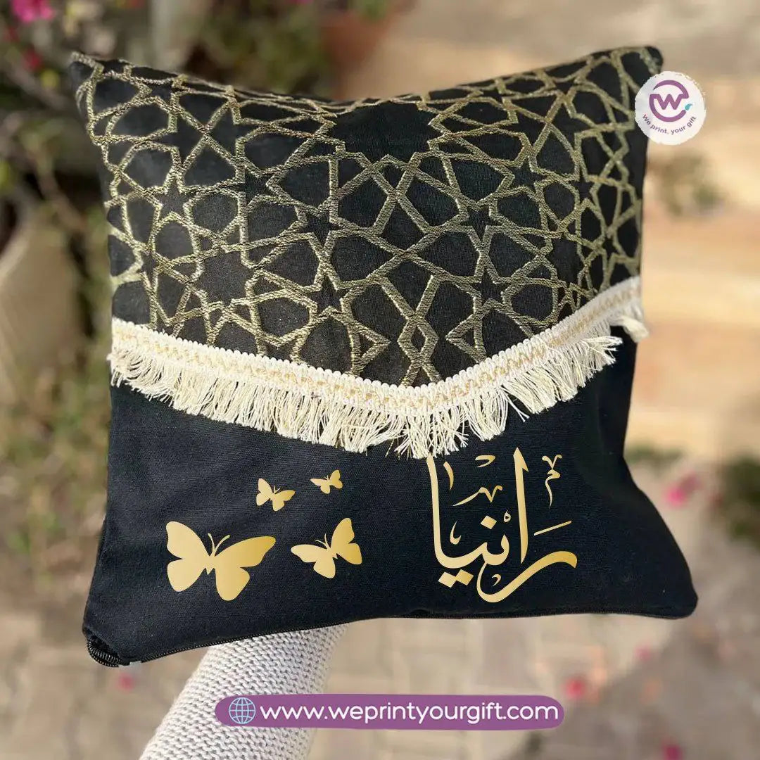 Islamic Pattern Arabic Name Cushion – 40 × 40 cm - WE PRINT