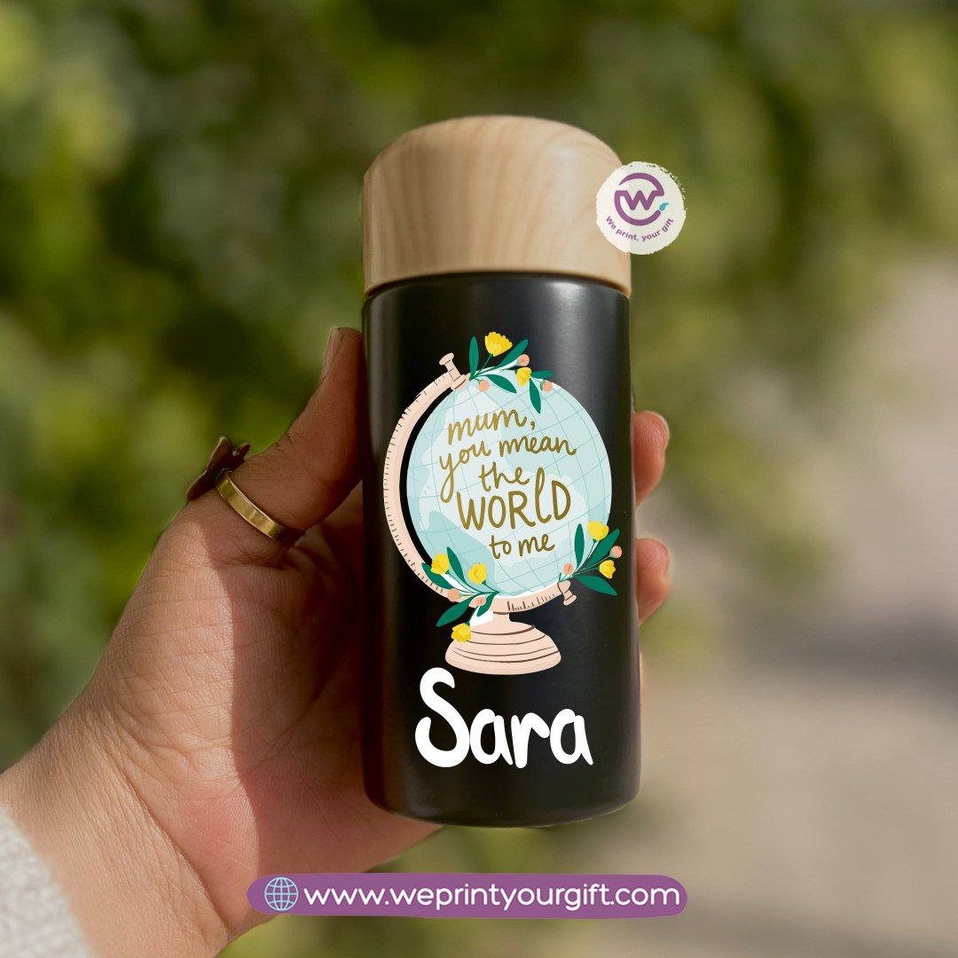 Mini Thermal Coffee Mug – (150ml & 250ml) | Wooden Lid - Mother’s Day Edition